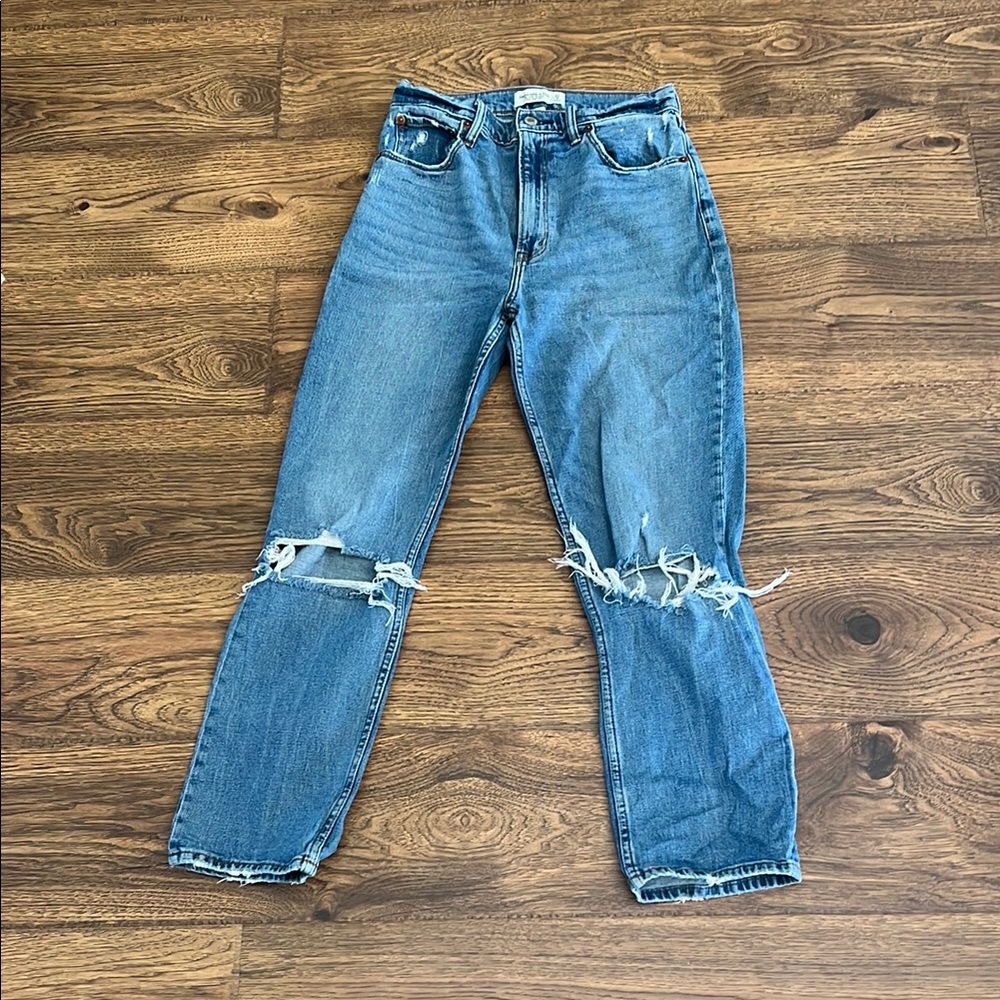 Abercrombie & Fitch Blue Straight Leg Jeans